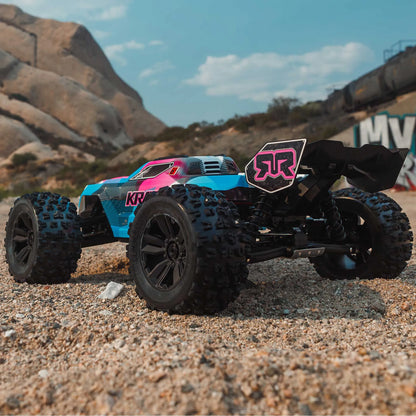 Arrma Kraton 6S BLX 4X4 1/8 Speed Monster Truck, RTR, Pink/Blue, ARA8608V6T2