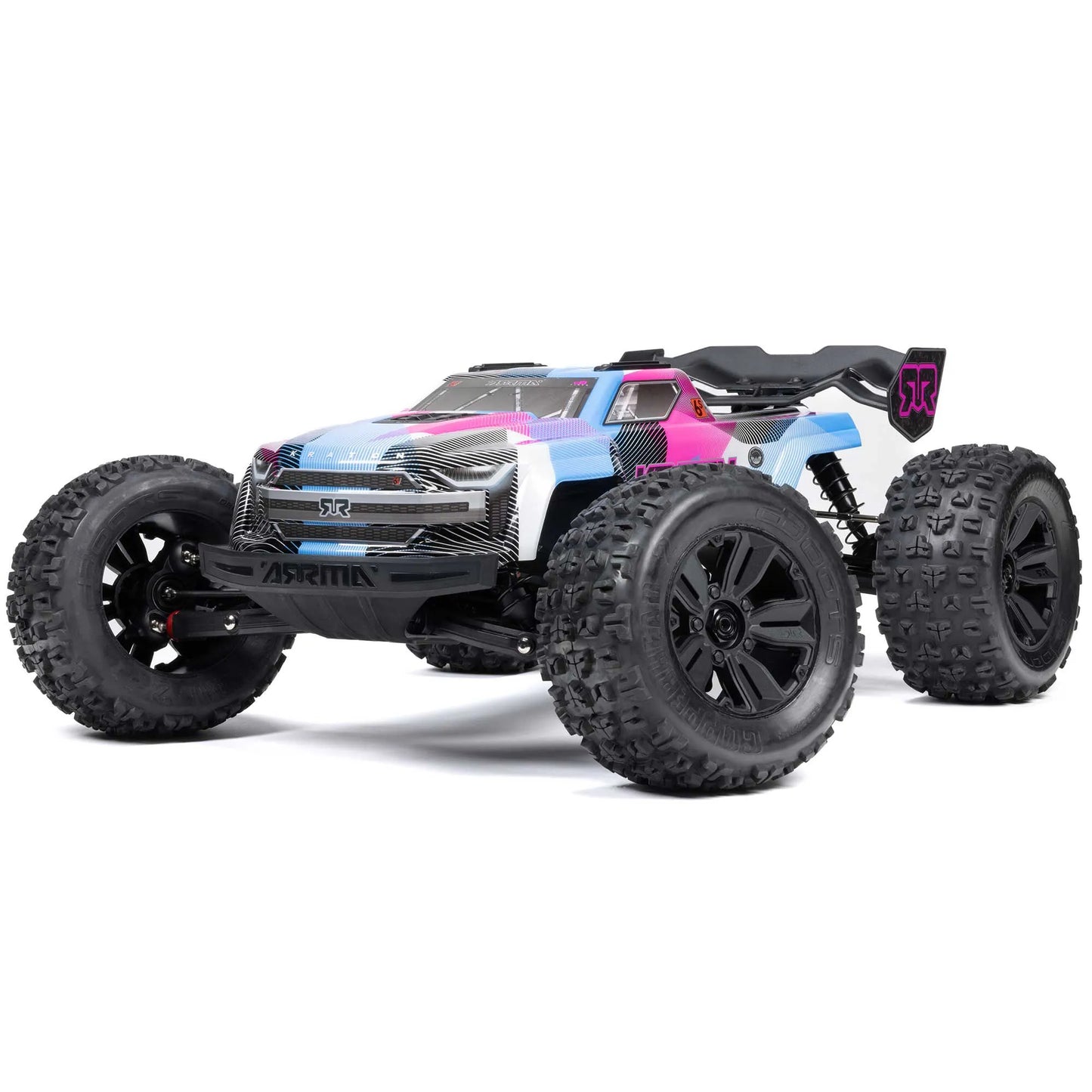 Arrma Kraton 6S BLX 4X4 1/8 Speed Monster Truck, RTR, Pink/Blue, ARA8608V6T2