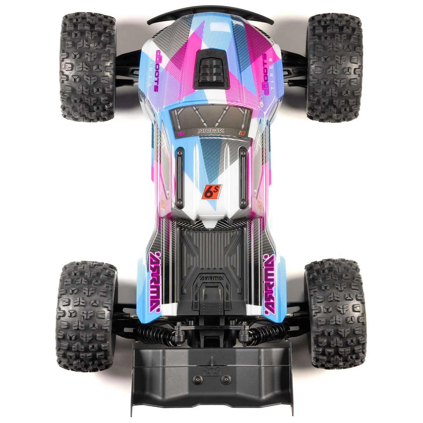 Arrma Kraton 6S BLX 4X4 1/8 Speed Monster Truck, RTR, Pink/Blue, ARA8608V6T2