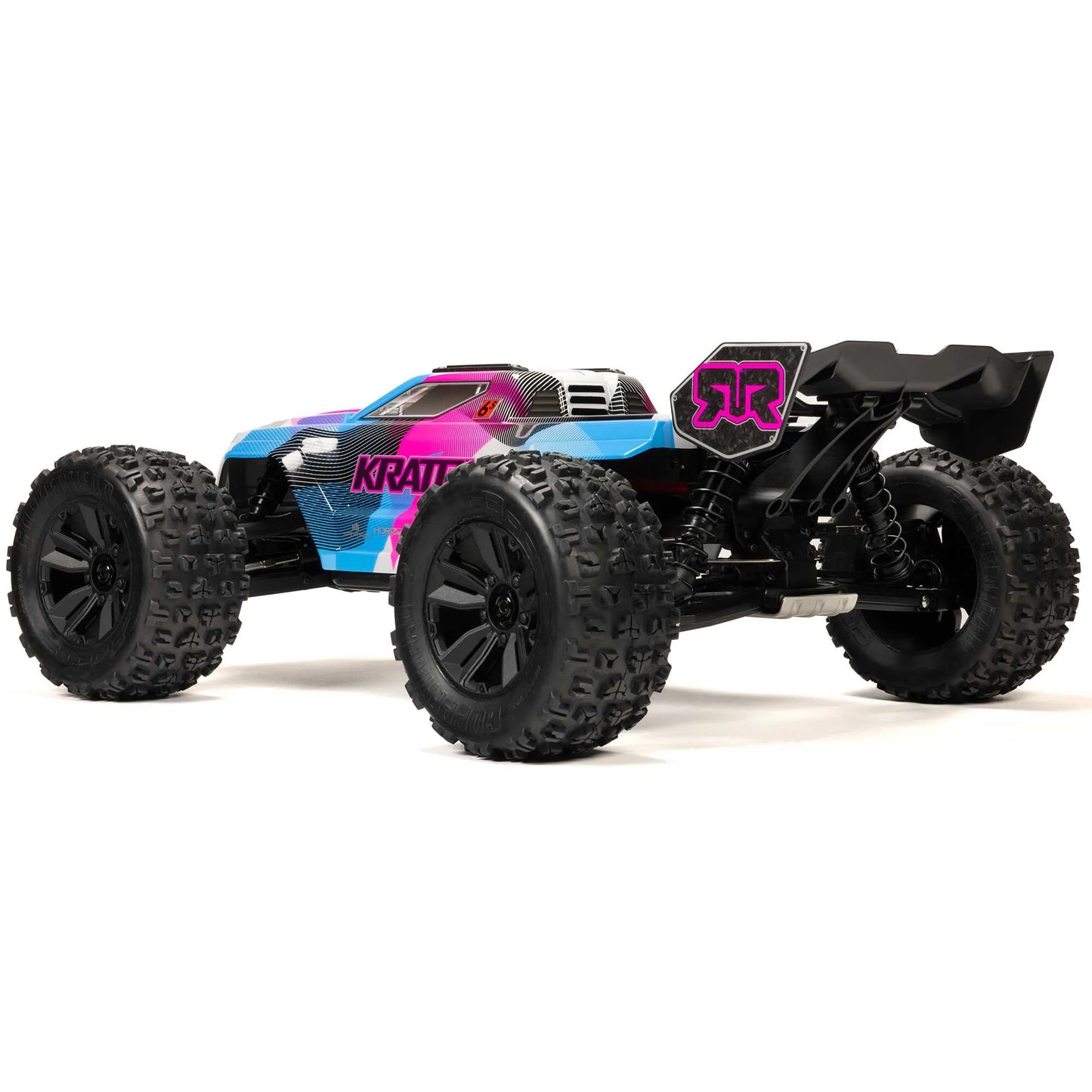 Arrma Kraton 6S BLX 4X4 1/8 Speed Monster Truck, RTR, Pink/Blue, ARA8608V6T2