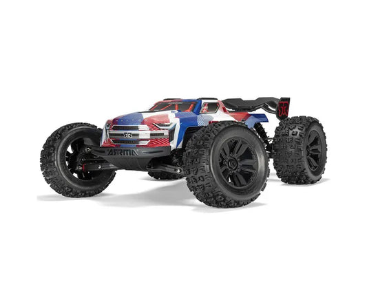 Arrma Kraton 6S BLX 4X4 1/8 Speed Monster Truck, RTR, Blue/Red, ARA8608V6T4