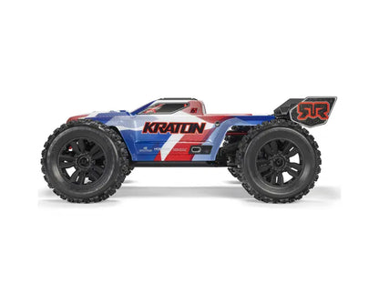 Arrma Kraton 6S BLX 4X4 1/8 Speed Monster Truck, RTR, Blue/Red, ARA8608V6T4
