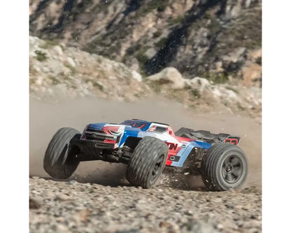 Arrma Kraton 6S BLX 4X4 1/8 Speed Monster Truck, RTR, Blue/Red, ARA8608V6T4