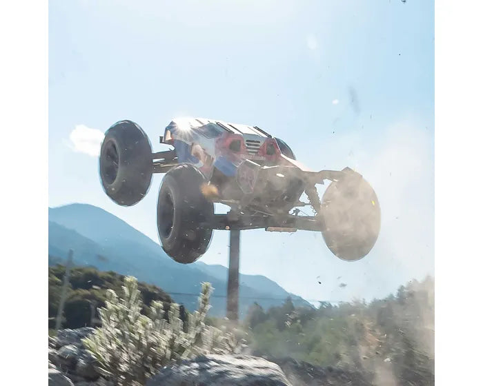 Arrma Kraton 6S BLX 4X4 1/8 Speed Monster Truck, RTR, Blue/Red, ARA8608V6T4