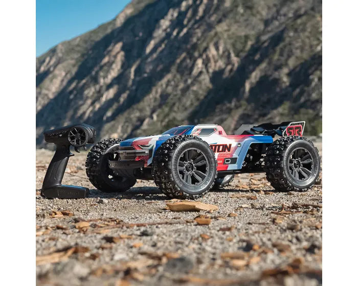 Arrma Kraton 6S BLX 4X4 1/8 Speed Monster Truck, RTR, Blue/Red, ARA8608V6T4