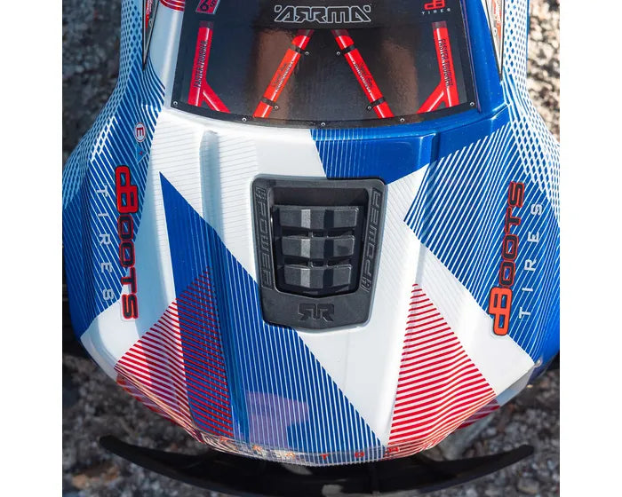 Arrma Kraton 6S BLX 4X4 1/8 Speed Monster Truck, RTR, Blue/Red, ARA8608V6T4