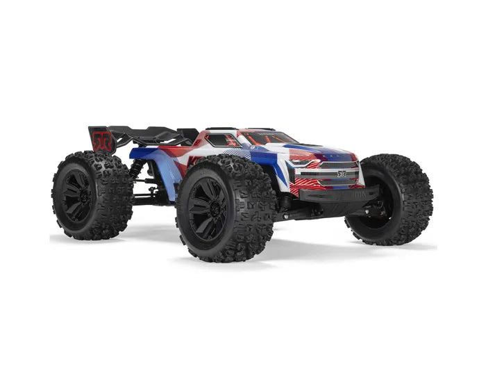 Arrma Kraton 6S BLX 4X4 1/8 Speed Monster Truck, RTR, Blue/Red, ARA8608V6T4