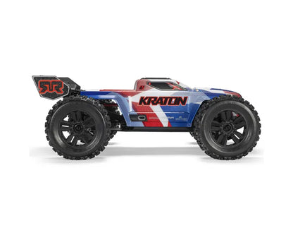 Arrma Kraton 6S BLX 4X4 1/8 Speed Monster Truck, RTR, Blue/Red, ARA8608V6T4