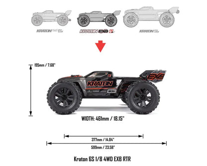 Arrma Kraton EXB 6S 1/8 Monster Truck with Smart Technology, RTR, ARA8708T1