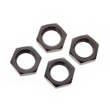 Arrma Aluminium Wheel Nut, 17mm, Black, 4 Pieces, AR310449