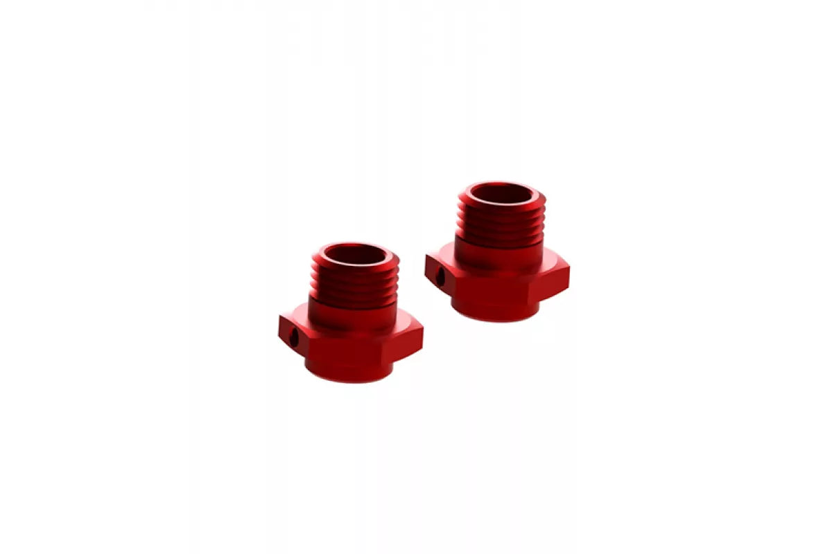 ARRMA AR310484 Red Aluminium 17mm Wheel Hexes 310484