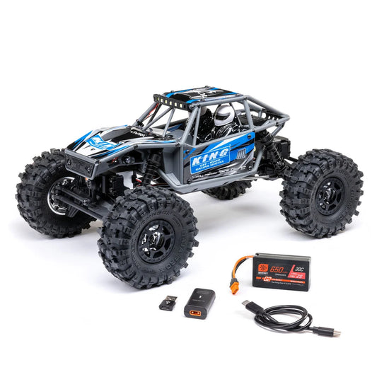 Axial UTB18 Capra 1/18 4WS Rock Crawler, RTR, Blue, AXI-1750T1