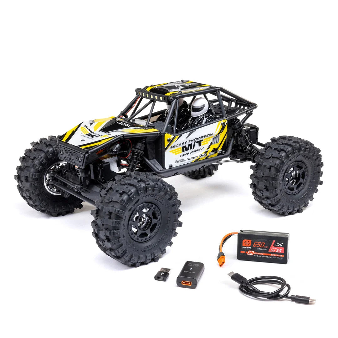 Axial UTB18 Capra 1/18 4WS Rock Crawler, RTR, Yellow, AXI-1750T2