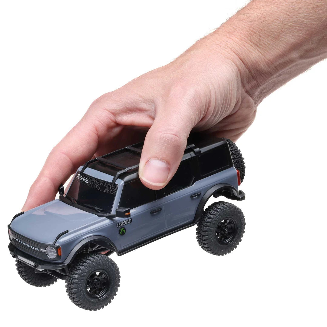 Axial SCX30 Ford Bronco 1/30 Rock Crawler, RTR, Grey