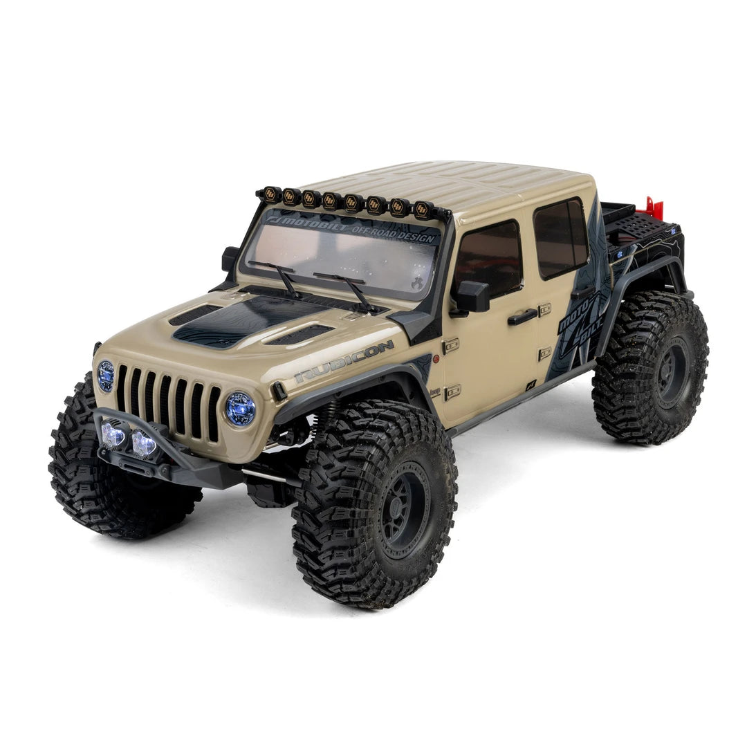 Axial SCX10 III Motobilt Valyrian Jeep JT Gladiator 1/10 4X4 Rock Crawler RTR, Tan
