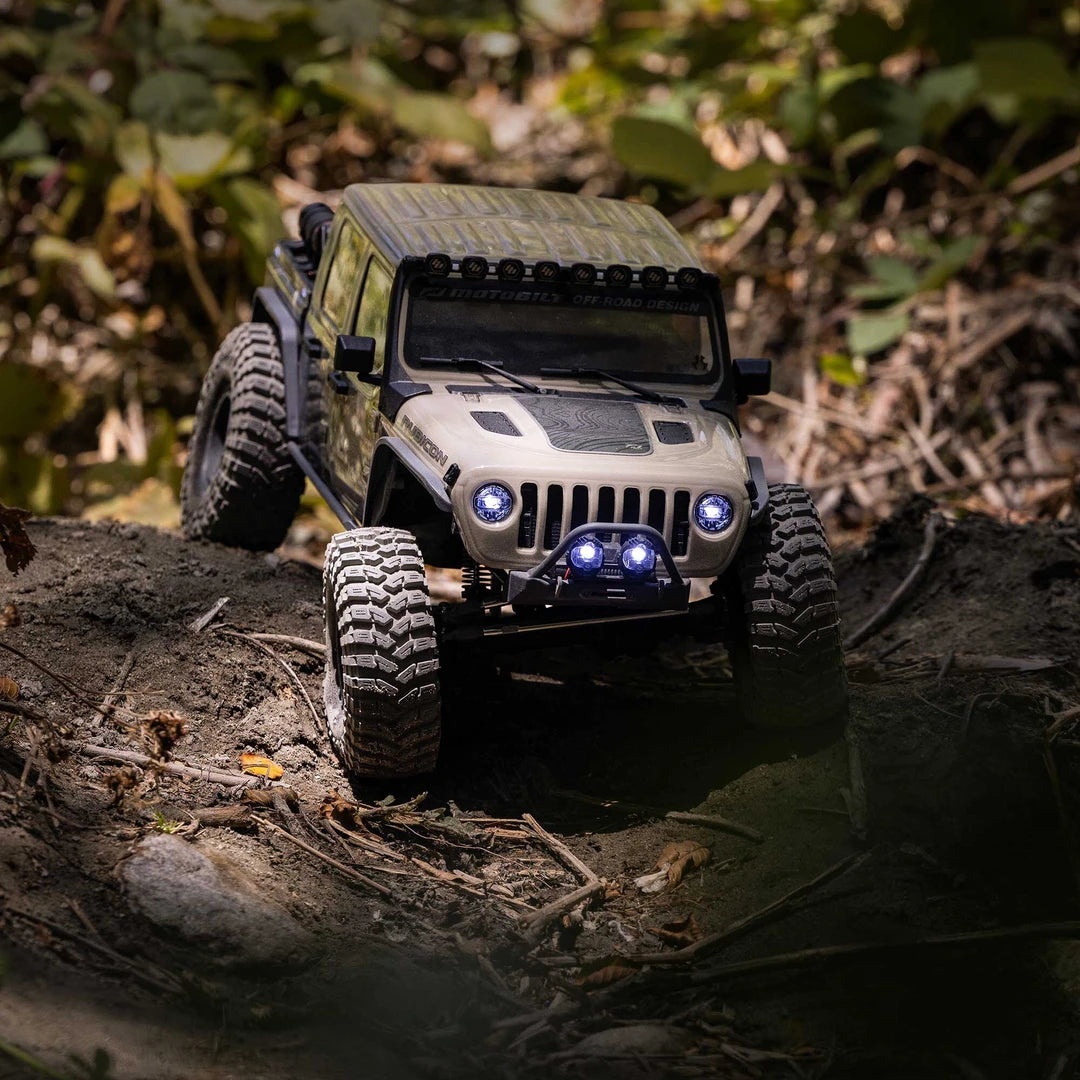 Axial SCX10 III Motobilt Valyrian Jeep JT Gladiator 1/10 4X4 Rock Crawler RTR, Tan