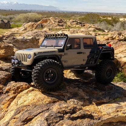 Axial SCX10 III Motobilt Valyrian Jeep JT Gladiator 1/10 4X4 Rock Crawler RTR, Tan