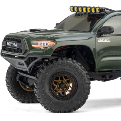 Axial SCX30 Toyota Tacoma TRD Pro 1/30 4X4 Rock Crawler, RTR, Green