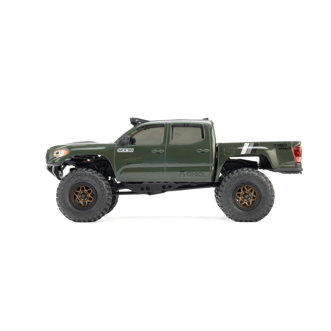 Axial SCX30 Toyota Tacoma TRD Pro 1/30 4X4 Rock Crawler, RTR, Green