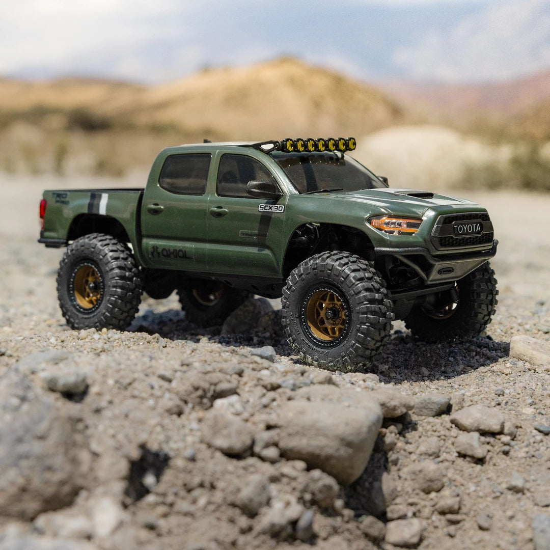 Axial SCX30 Toyota Tacoma TRD Pro 1/30 4X4 Rock Crawler, RTR, Green