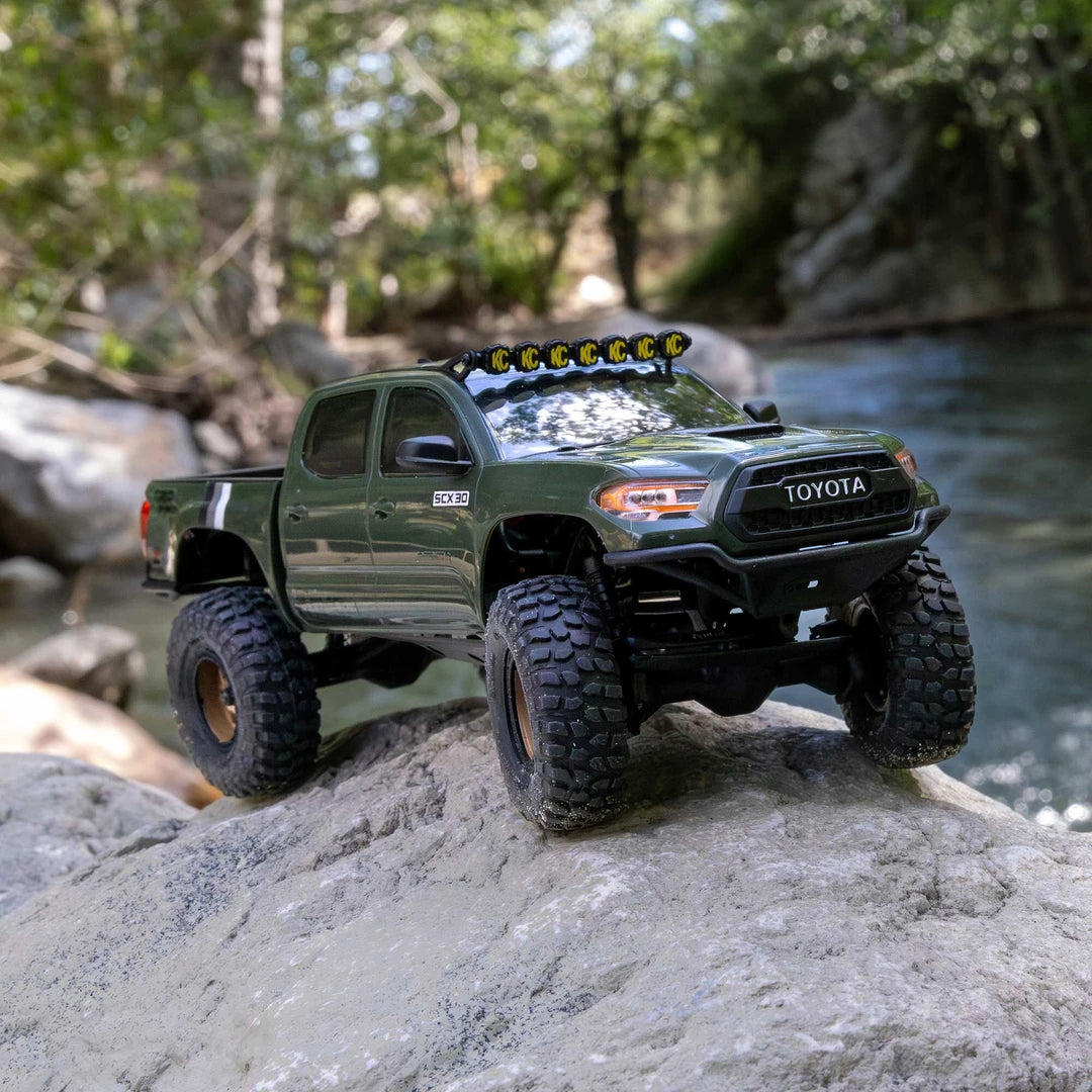 Axial SCX30 Toyota Tacoma TRD Pro 1/30 4X4 Rock Crawler, RTR, Green