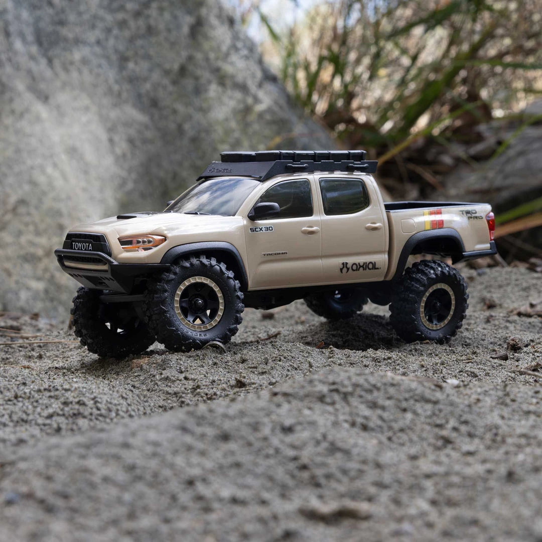 Axial SCX30 Toyota Tacoma TRD Pro 1/30 4X4 Rock Crawler, RTR, Tan
