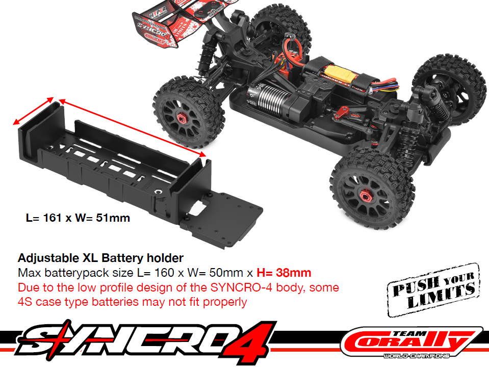 Team Corally - SYNCRO-4 - RTR - Blue - Brushless Power 3-4S - No Battery - No Charger (Requires battery & charger)