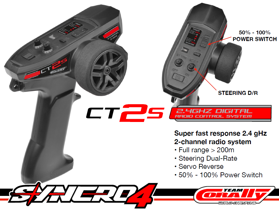 Team Corally - SYNCRO-4 - RTR - Blue - Brushless Power 3-4S - No Battery - No Charger (Requires battery & charger)