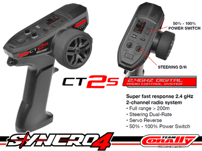 Team Corally - SYNCRO-4 - RTR - Red - Brushless Power 3-4S - No Battery - No Charger (Requires battery & charger)