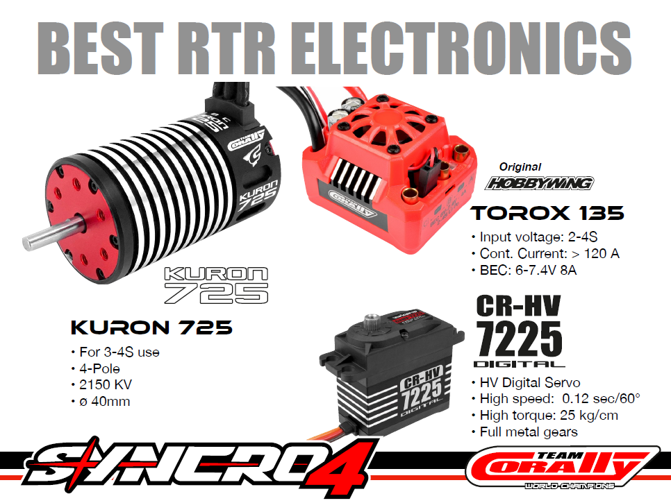 Team Corally - SYNCRO-4 - RTR - Red - Brushless Power 3-4S - No Battery - No Charger (Requires battery & charger)