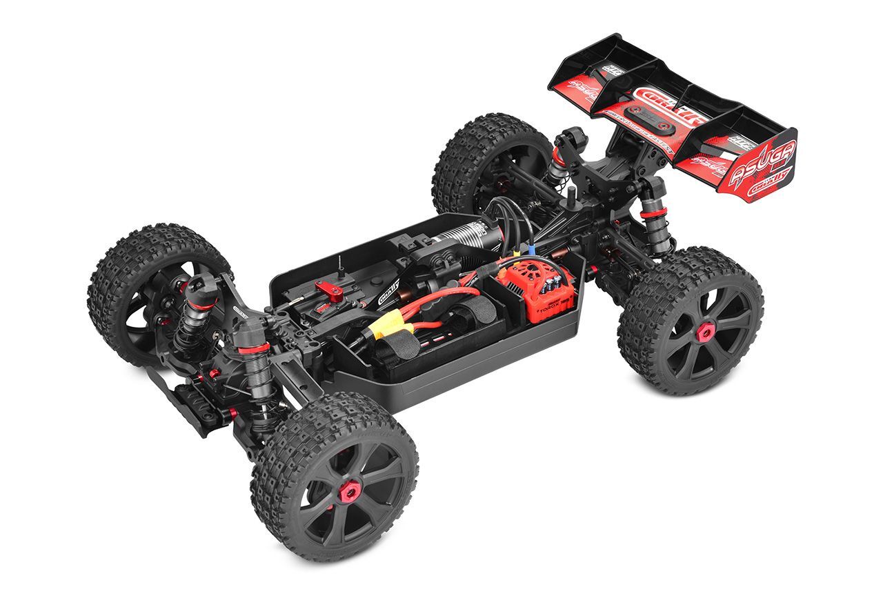 Team Corally - ASUGA XLR 6S - RTR - Red Brushless Power 6S - No Battery - No Charger (Requires battery & charger)