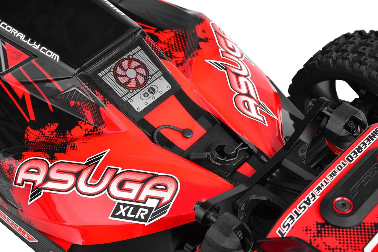 Team Corally - ASUGA XLR 6S - RTR - Red Brushless Power 6S - No Battery - No Charger (Requires battery & charger)