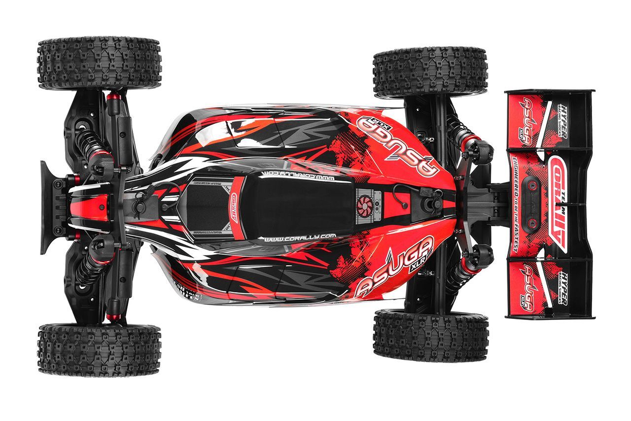 Team Corally - ASUGA XLR 6S - RTR - Red Brushless Power 6S - No Battery - No Charger (Requires battery & charger)