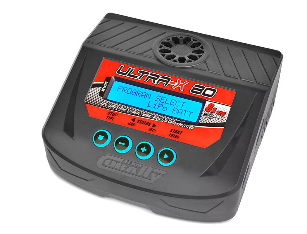 Team Corally - Ultra-X 80 - AC/DC Balance Charger - 80W - 1-6S Lixx - 1-15 Nixx - 2-20V PB - AU Version