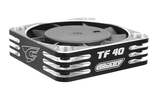 Team Corally - Ultra High Speed Cooling Fan TF-40 w/BEC connector - 40mm - Color Black - Silver