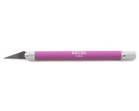 EXCEL 16025 EXCEL K18 SOFT GRIP KNIFE NON ROLL WITH SAFETY CAP (PURPLE) EXL16025