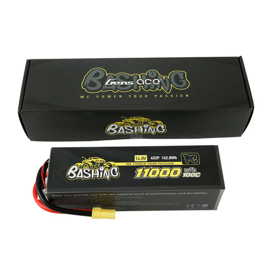 Gens Ace 4S Bashing 11000mAh 14.8V 100C Hardcase/Hardwired LiPo Battery (EC5) Item No.: GEA11K4S100E5