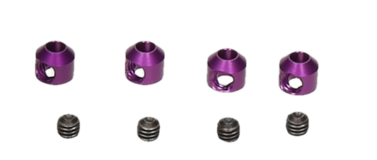 HB RACING SWAY BAR STOPPER (PURPLE/4pcs)