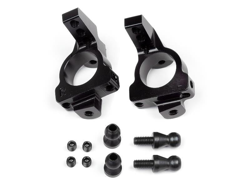 HB RACING Aluminum Front Spindle Carrier Set (10 Degrees)