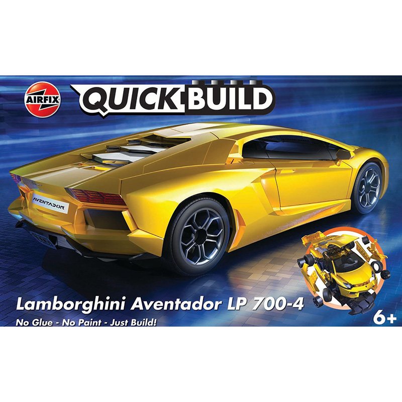 AIRFIX QUICKBUILD LAMBORGHINI AVENTADOR - YELLOW J6026