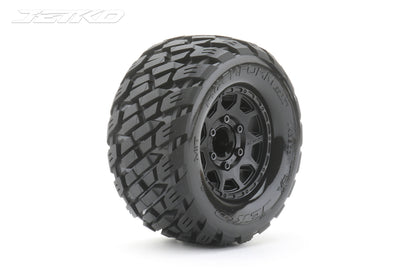 Jetko 1/10 MT 2.8 EX-ROCKFORM Tyres (Claw Rim/Black/Medium Soft/14mm) [2803CBMSGNB3]