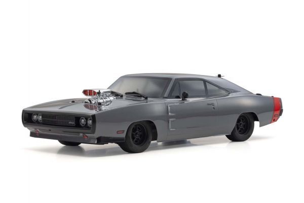 Kyosho 1/10 Fazer Mk2 1970 Dodge Charger Supercharged VE Gray 4WD Electric Car Readyset [34492T1]