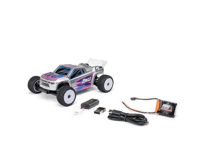Losi Micro-T 1/28 2WD RC Stadium Truck, RTR, Silver, LOS-1392T2