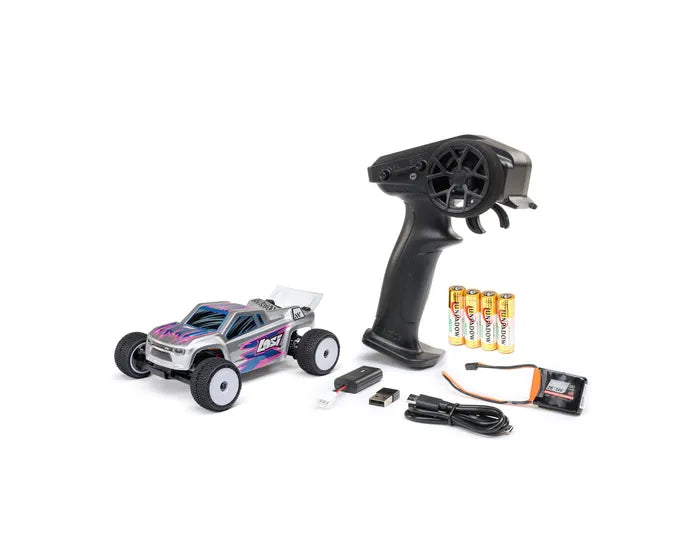 Losi Micro-T 1/28 2WD RC Stadium Truck, RTR, Silver, LOS-1392T2