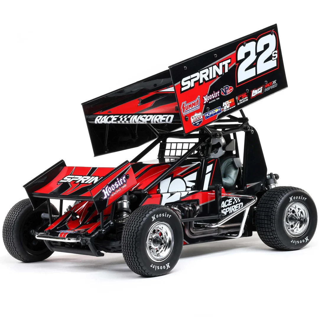 Losi 22S Sprint Car, 1/10 2WD, RTR Combo with Battery and Charger, Red