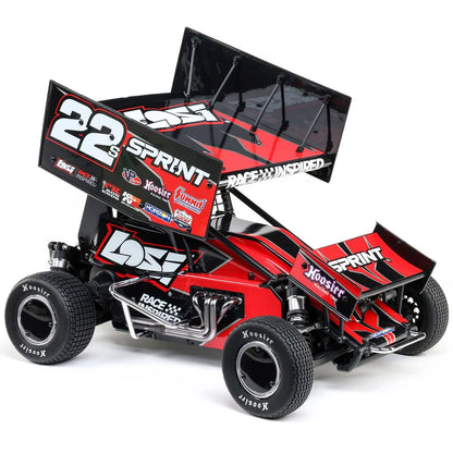 Losi 22S Sprint Car, 1/10 2WD, RTR Combo with Battery and Charger, Red