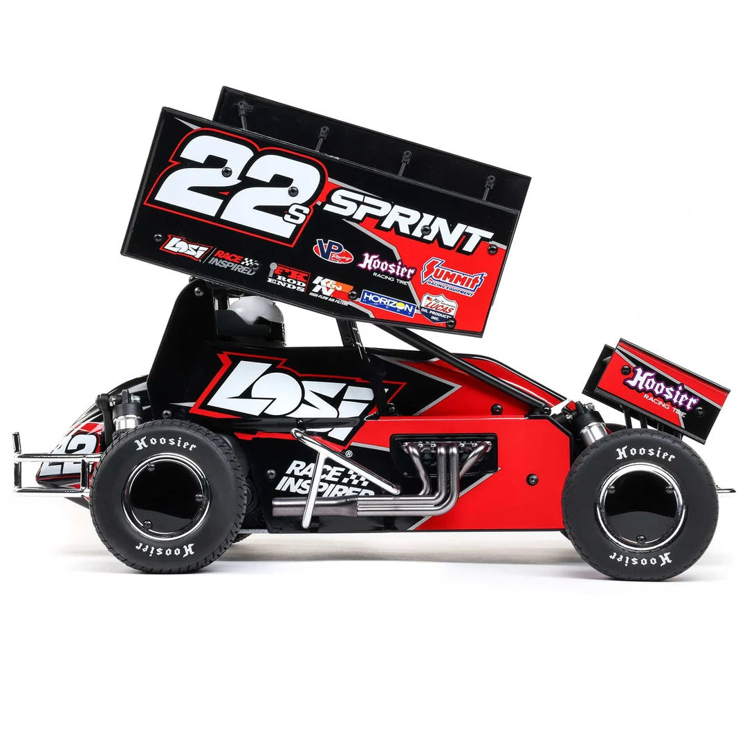 Losi 22S Sprint Car, 1/10 2WD, RTR Combo with Battery and Charger, Red