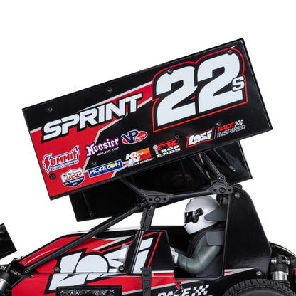 Losi 22S Sprint Car, 1/10 2WD, RTR Combo with Battery and Charger, Red