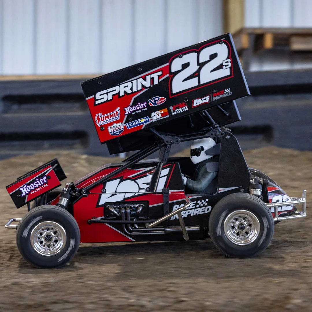 Losi 22S Sprint Car, 1/10 2WD, RTR Combo with Battery and Charger, Red