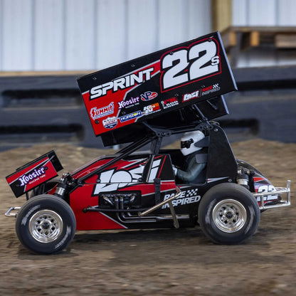 Losi 22S Sprint Car, 1/10 2WD, RTR Combo with Battery and Charger, Red